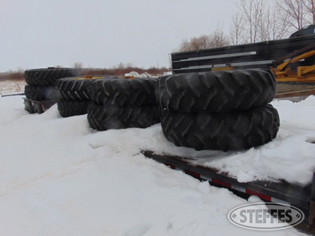 (8) 20.8-38 tractor tires & rims